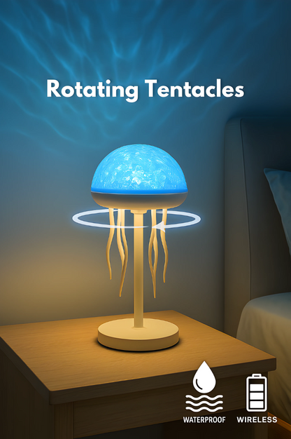 Bionic Jellyfish Night Light,USB Rechargeable with Voice Control,Dancing Tentacles,5 RGB Gradient,Floating Lamp,Bedroom Decor Drexa